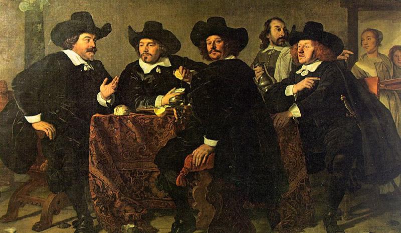 Bartholomeus van der Helst The Regents of the Kloveniersdoelen Eating a Meal of Oysters